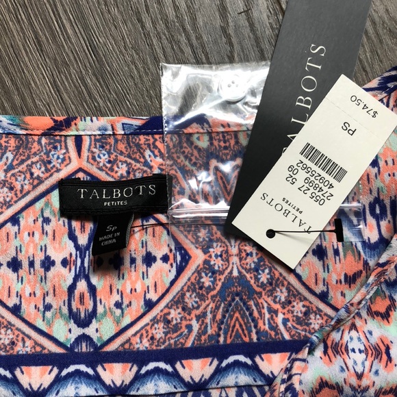 NWT Talbots Boho Sleeveless Top🌸💜 - Picture 3 of 7